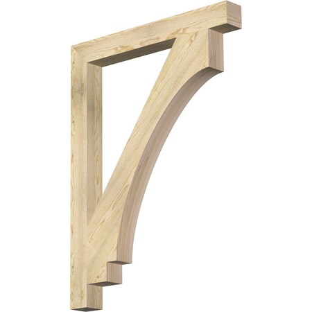 Ekena Millwork Imperial Block Rough Sawn Bracket, Douglas Fir, 4"W x 36"D x 48"H BKT04X36X48IMP05RDF